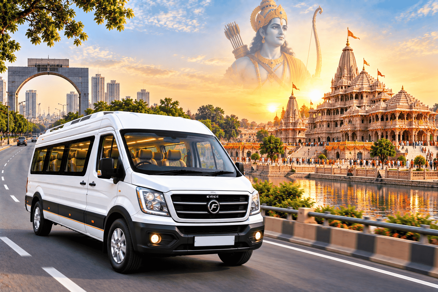 Tempo Traveller for Faridabad to Ayodhya Ram Mandir